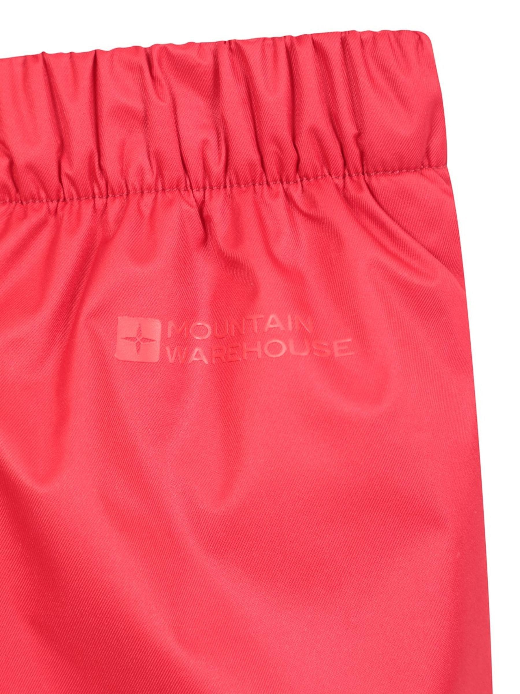 Mountain Warehouse Red Waterproof Fleece Lined Kids Trousers image 5