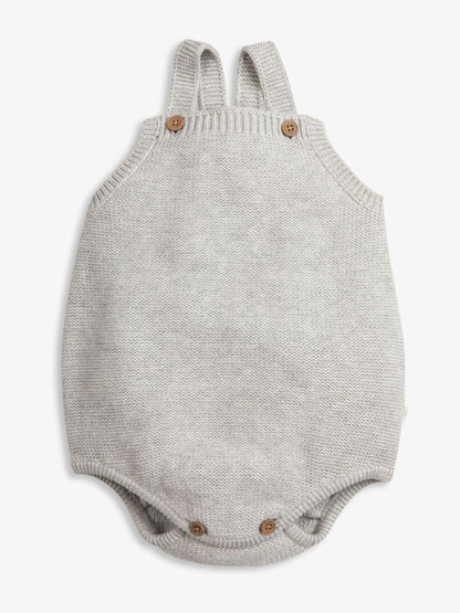 The Little Tailor Grey Stylish 100 Cotton Knitted Romper image 1