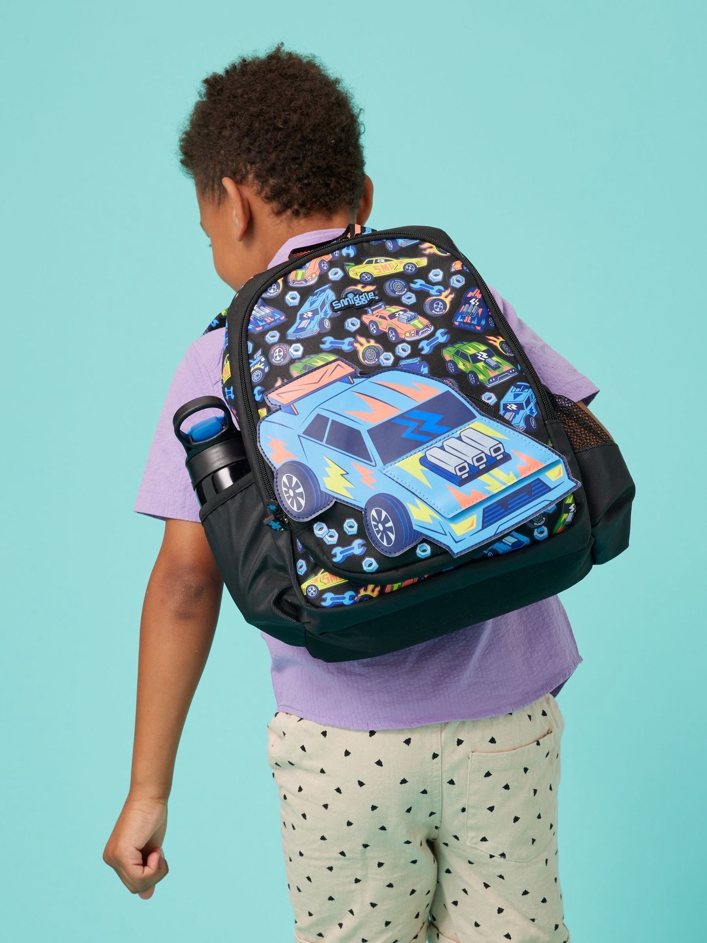 Smiggle Black Playtime Junior Character Backpack image 1