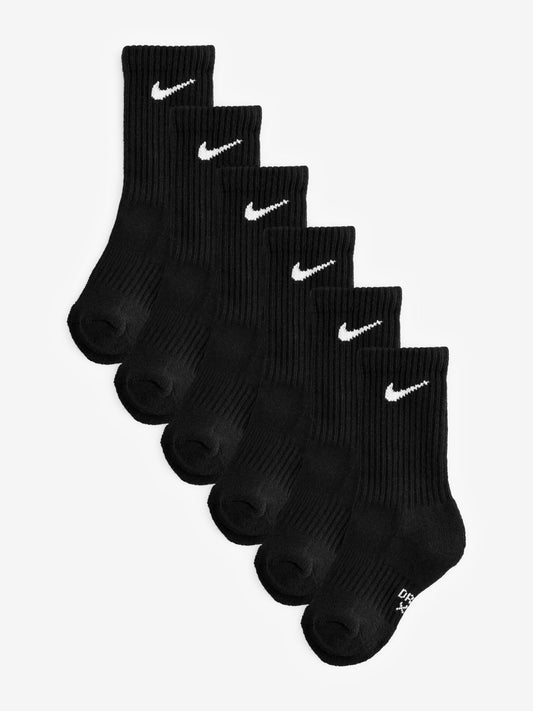 Nike Black Performance Crew Socks 6 Pack - image 1