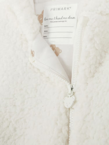 Primark White Bear Hooded Pramsuit