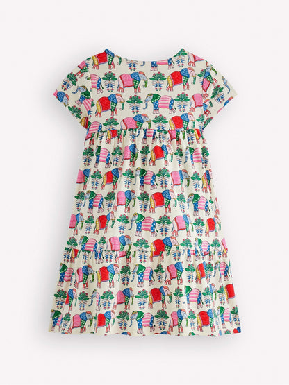 Boden Cream Ariel Twirly Jersey Dress image 2