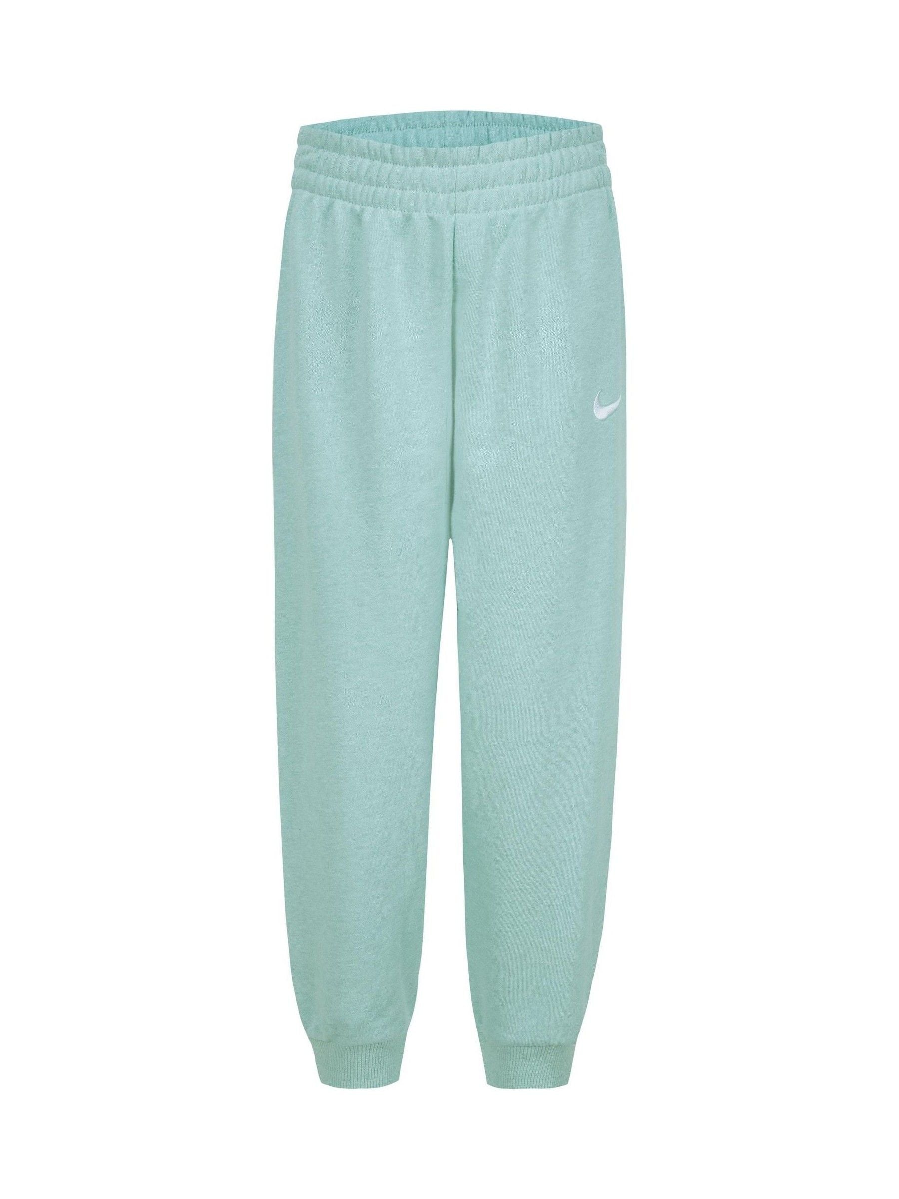 Nike Green Little Kids Essential Marl Crew Tracksuit Set image 4