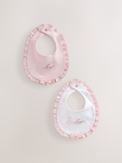 Baker by Ted Baker 2 Pack Pink Layette Bibs