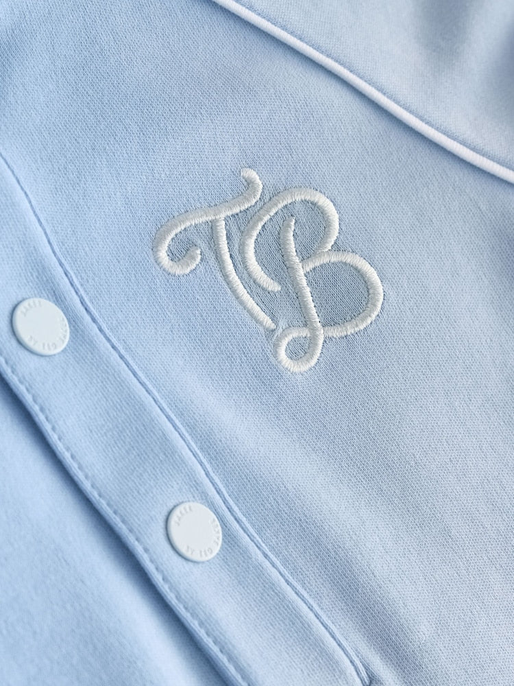 Baker by Ted Baker Blue/Stone Varsity Rompers 2 Pack