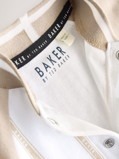 Baker by Ted Baker Blue/Stone Varsity Rompers 2 Pack