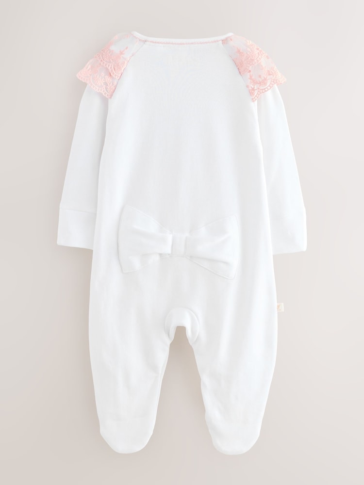 Baker by Ted Baker Born In 2026 Bunny White Sleepsuit