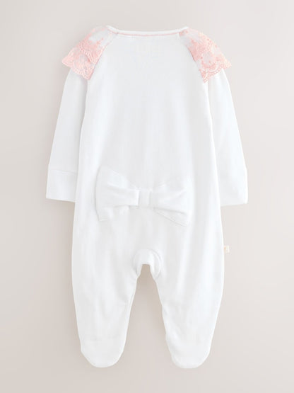 Baker by Ted Baker Born In 2026 Bunny White Sleepsuit