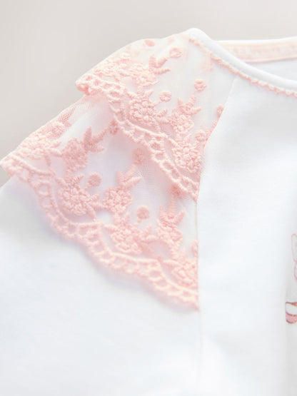 Baker by Ted Baker Born In 2026 Bunny White Sleepsuit