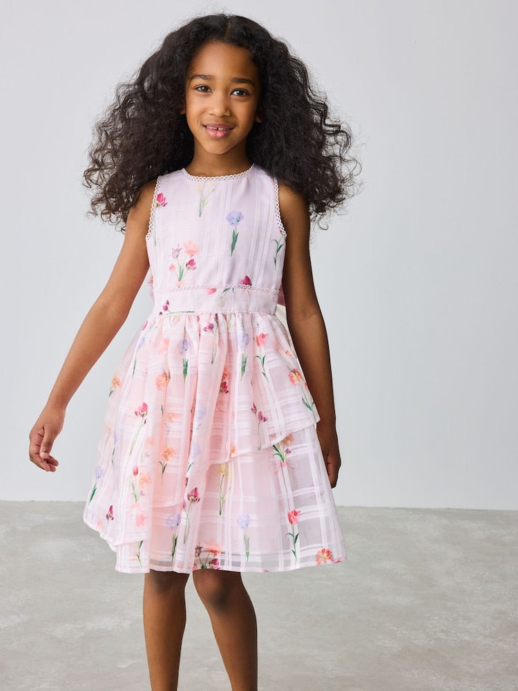 Baker by Ted Baker Floral Burnout Cross Back Dress Immediate