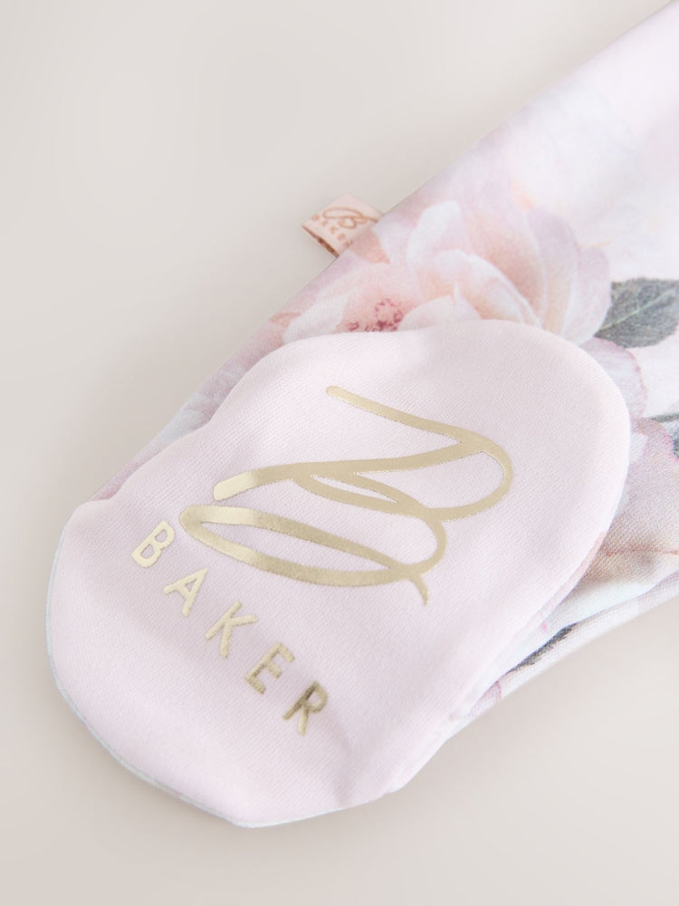 Baker by Ted Baker Pink Overlay Floral Sleepsuit