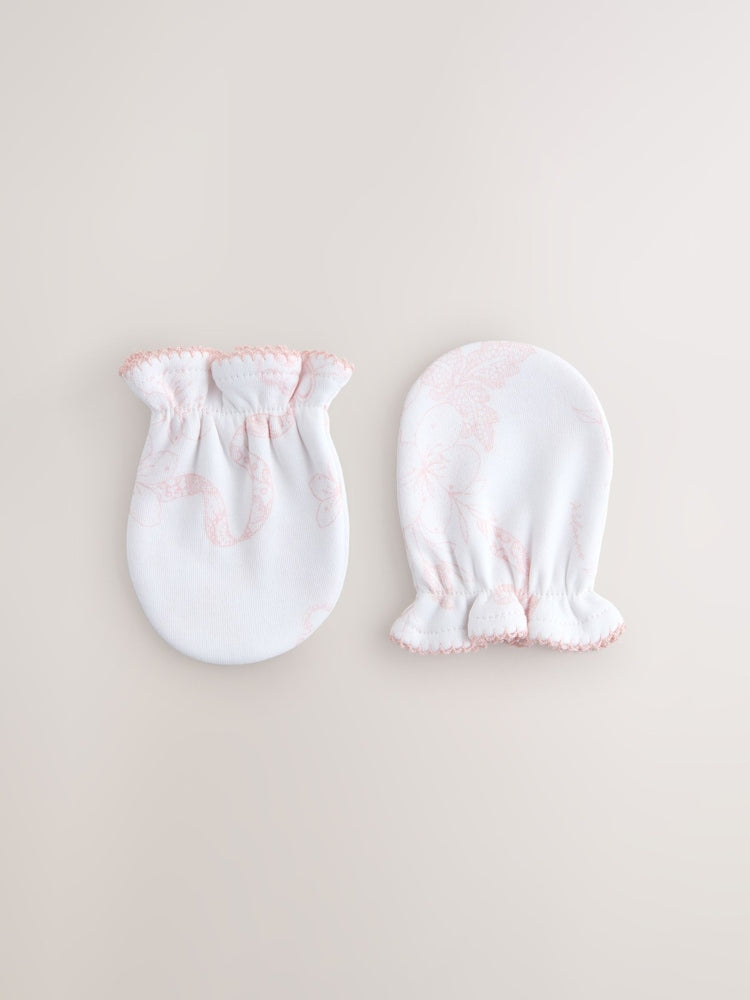 Baker by Ted Baker Pink & White Mittens 2 Pack