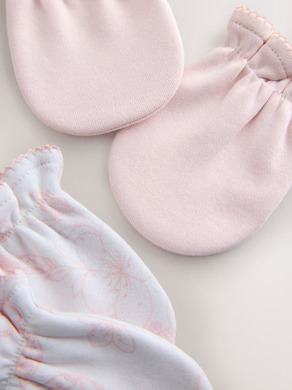 Baker by Ted Baker Pink & White Mittens 2 Pack