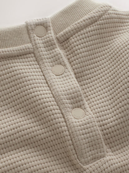 Baker by Ted Baker Textured Long Sleeve Romper