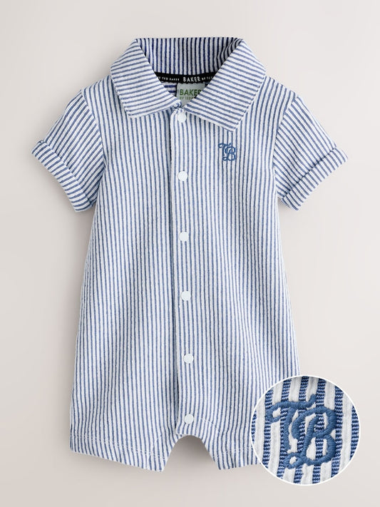 Baker by Ted Baker Textured Stripe Romper