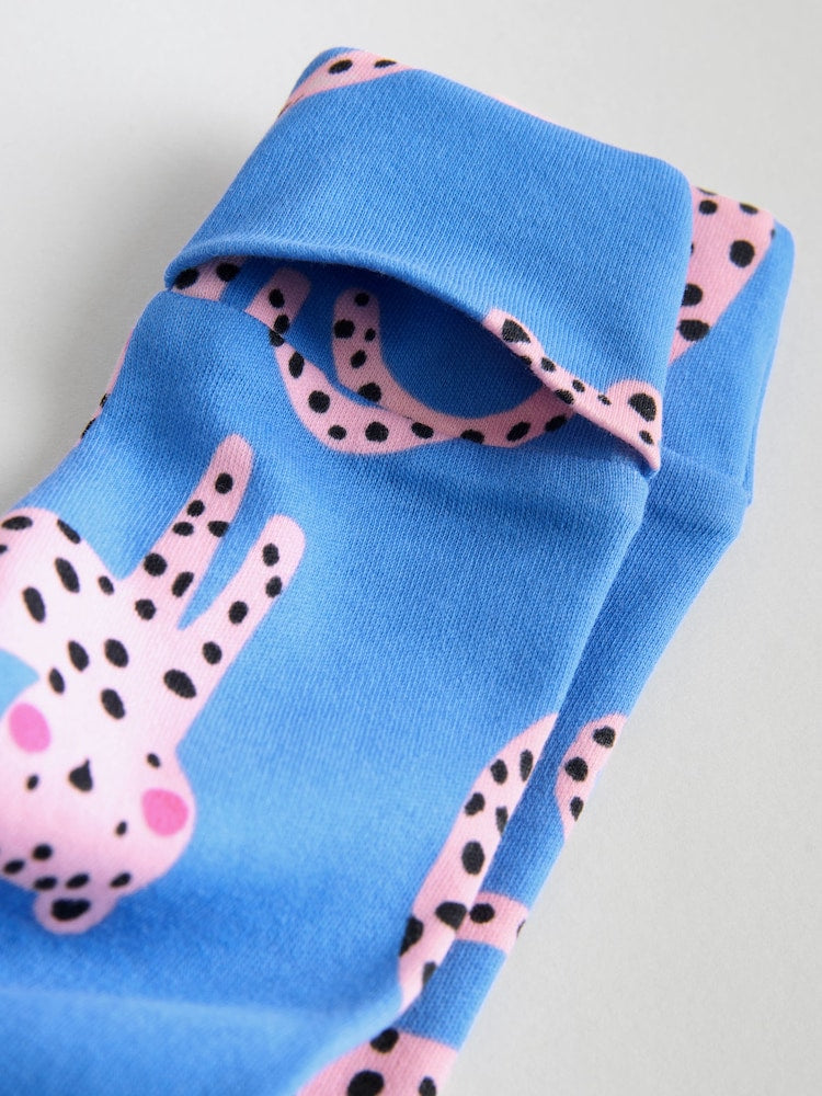 Blue/Pink Animal Character 3 Pack Two Way Zip Baby Sleepsuits (0mths-2yrs)