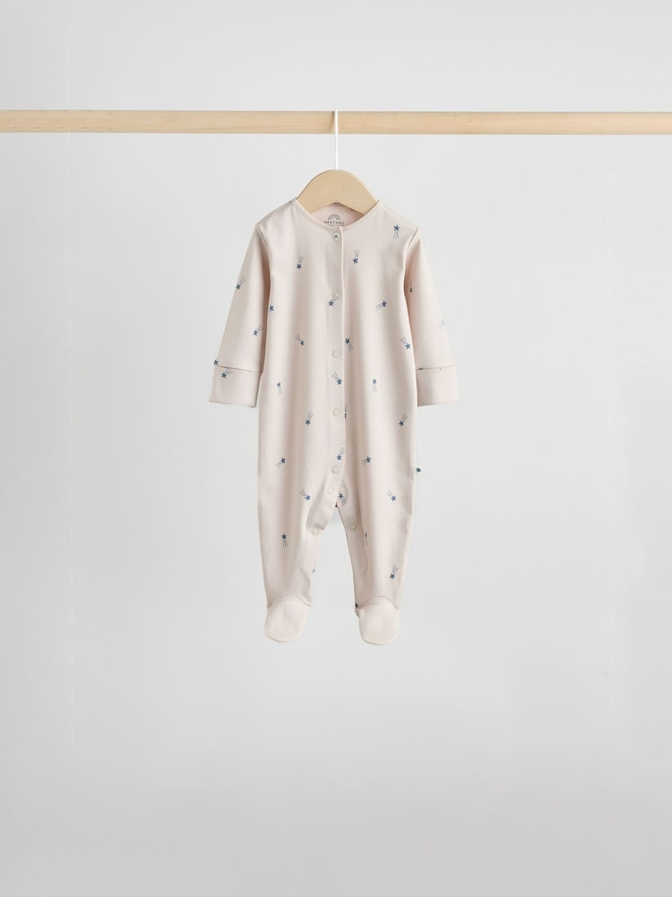 Blue 7 Pack Baby Footless Two Way Zip Sleepsuits 4 Pack Immediate