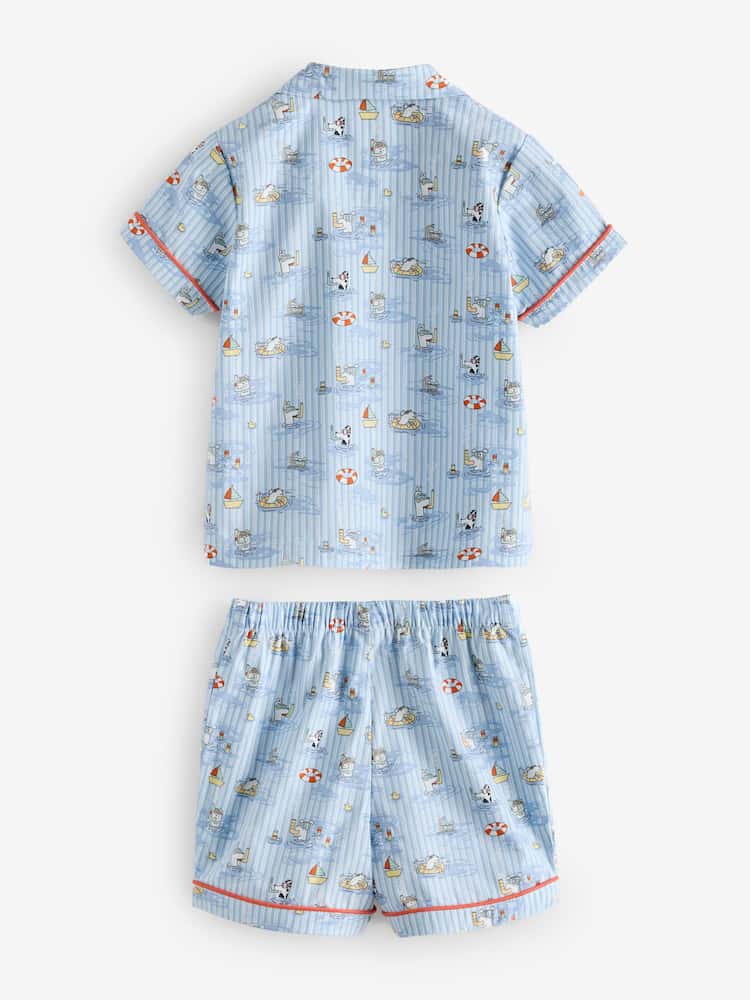 Blue Cath Kidson Single Button Through Short Pyjamas