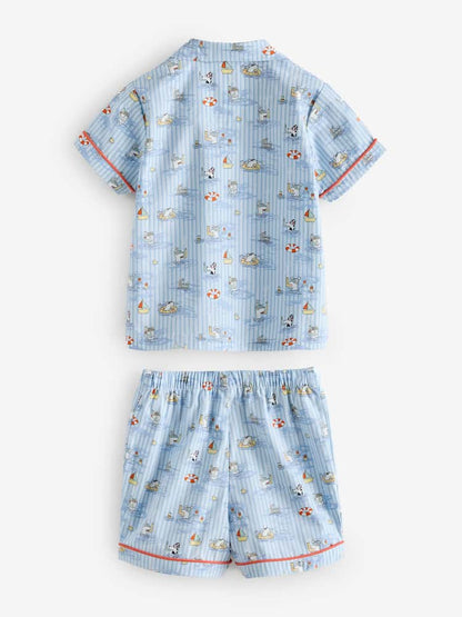 Blue Cath Kidson Single Button Through Short Pyjamas