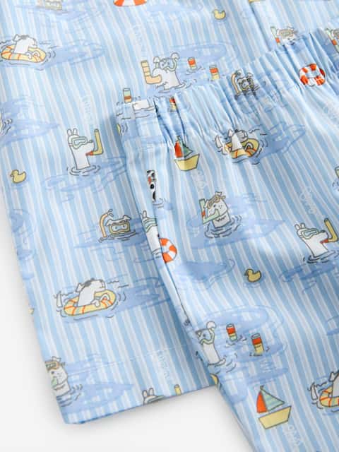 Blue Cath Kidson Single Button Through Short Pyjamas