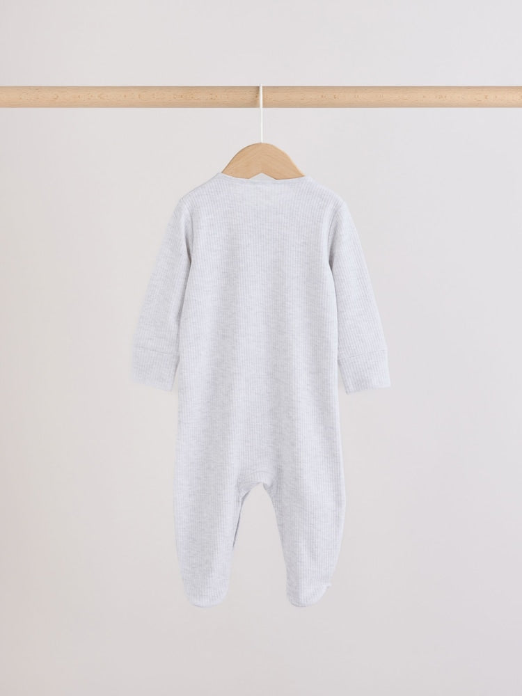 Blue Dog Two Way Zip Baby Sleepsuits 3 Pack (0mths-2yrs)