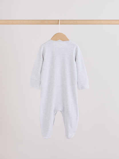 Blue Dog Two Way Zip Baby Sleepsuits 3 Pack (0mths-2yrs)