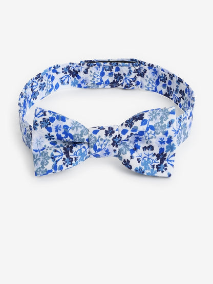 Blue Floral Print Bow Tie (3-16yrs)