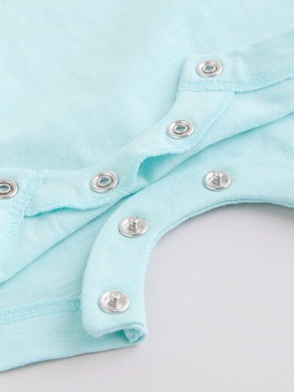 Blue Fruit Print Jersey Baby Rompers 3 Pack Immediate