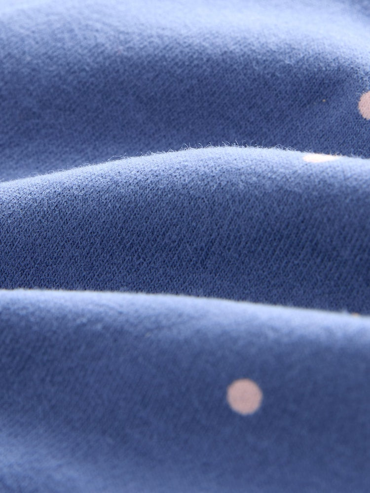 Blue Ladybird Knee Embellished Leggings (3mths-7yrs)