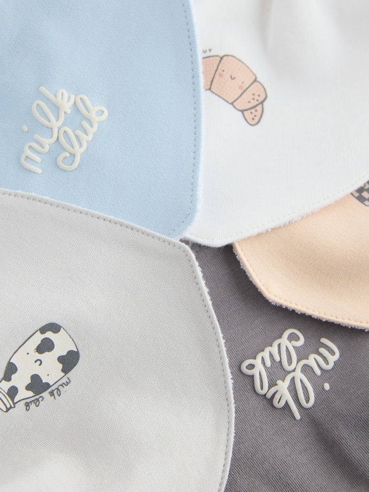 Blue Milk Club Baby Bibs 5 Pack