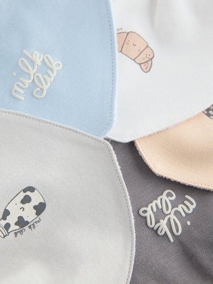 Blue Milk Club Baby Bibs 5 Pack