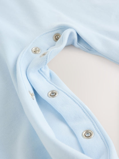 Blue Occasion Collared Baby Sleepsuit (0-2yrs)