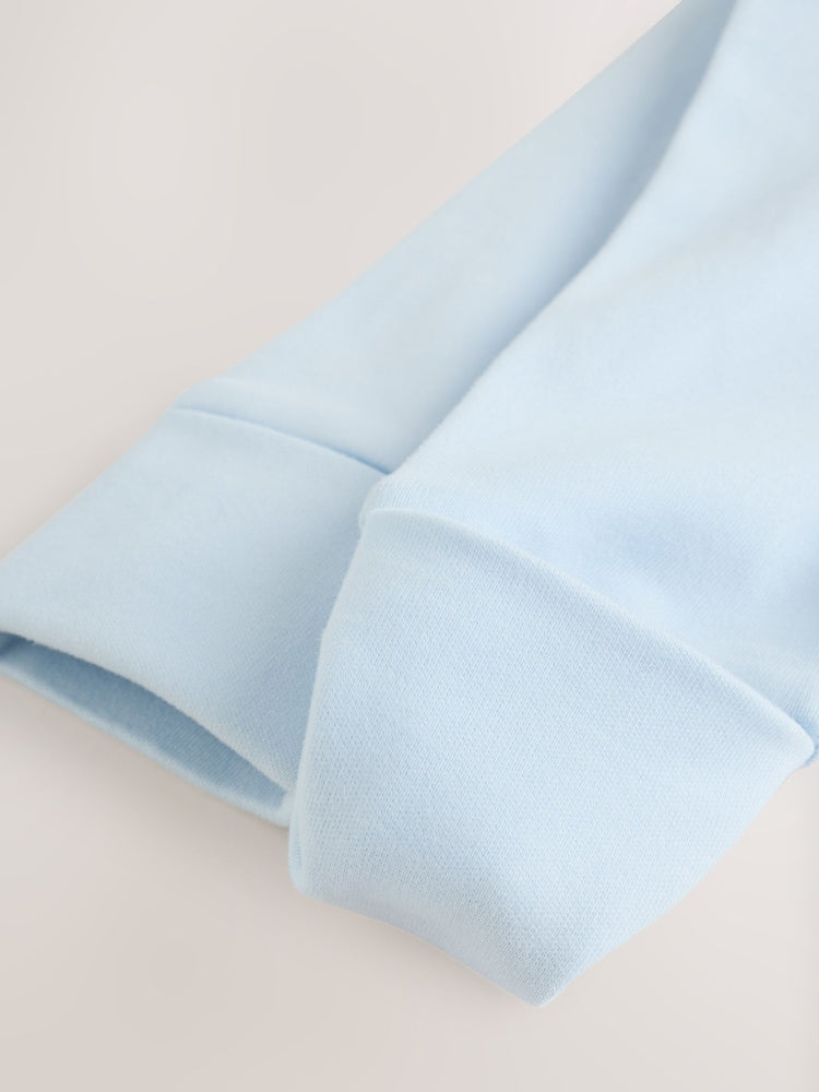 Blue Occasion Collared Baby Sleepsuit (0-2yrs)