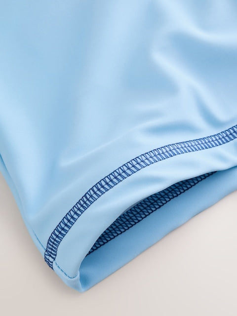 Blue Sunsafe Rash Vest and Swim Shorts Set Immediate