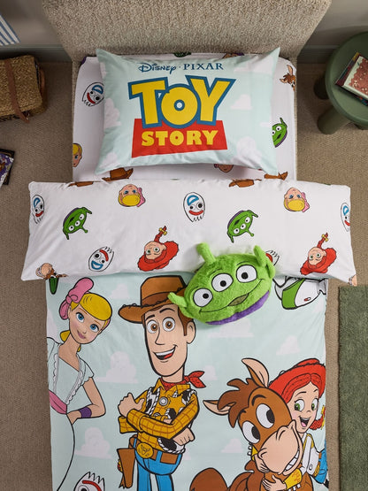 Blue Toy Story Cotton Duvet Cover and Pillowcase Set