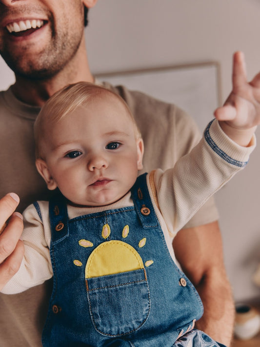 Bright Farm Baby Denim Dungarees and Bodysuit Set (0mths-2yrs)
