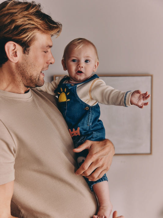 Bright Farm Baby Denim Dungarees and Bodysuit Set (0mths-2yrs)