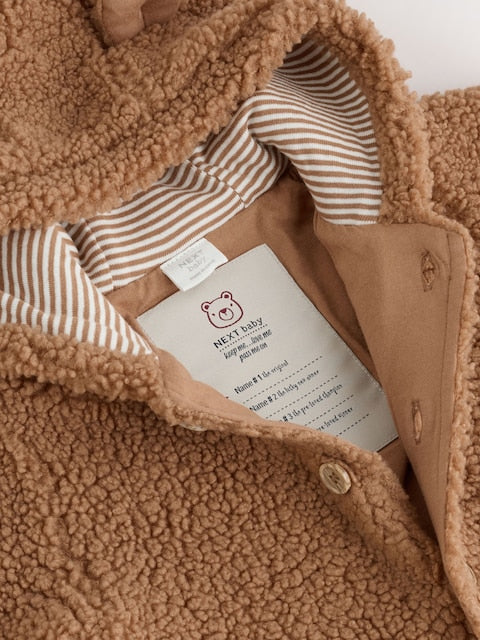 Brown Borg Hooded Baby Pramsuit Immediate