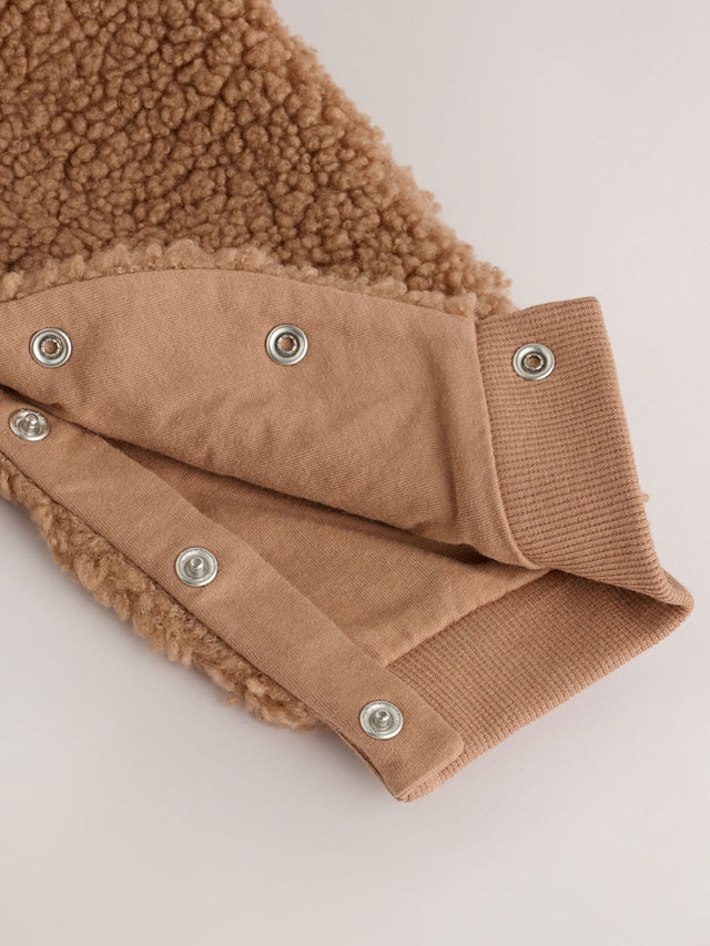 Brown Borg Hooded Baby Pramsuit Immediate