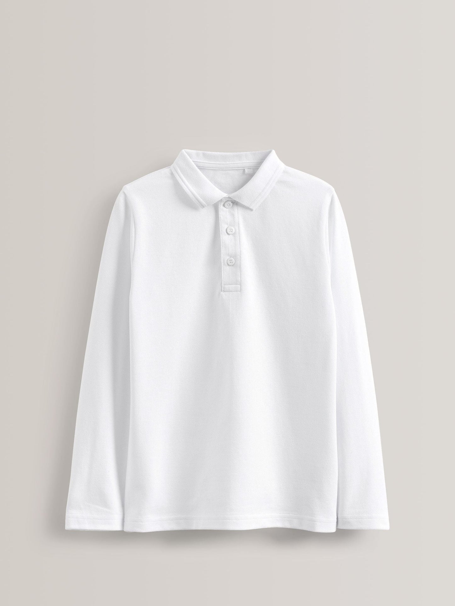 Dsiney Kidz - White Long Sleeve School Polo Shirts 5 Pack (3-16yrs) image 2