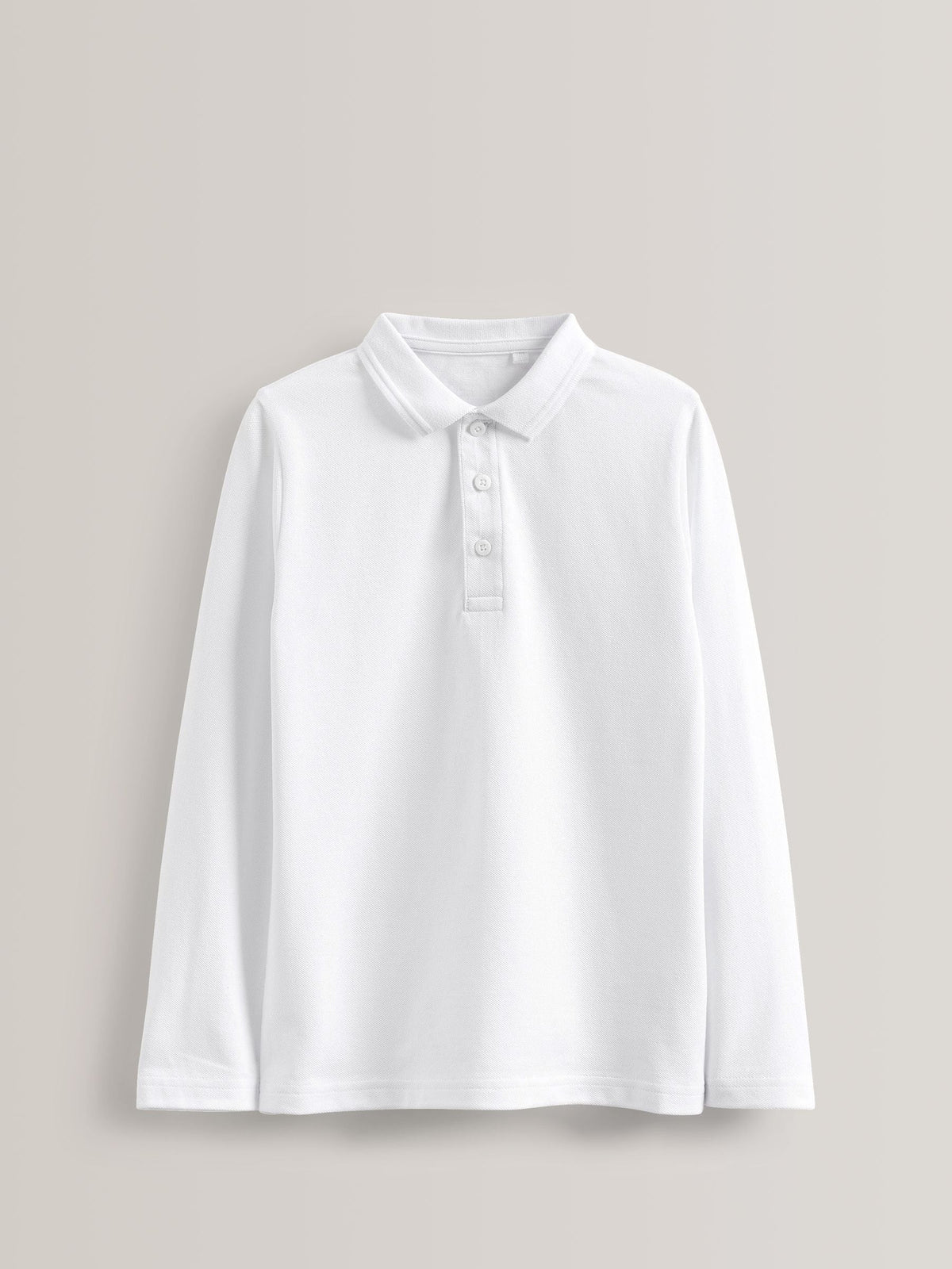 Dsiney Kidz - White Long Sleeve School Polo Shirts 5 Pack (3-16yrs) image 2