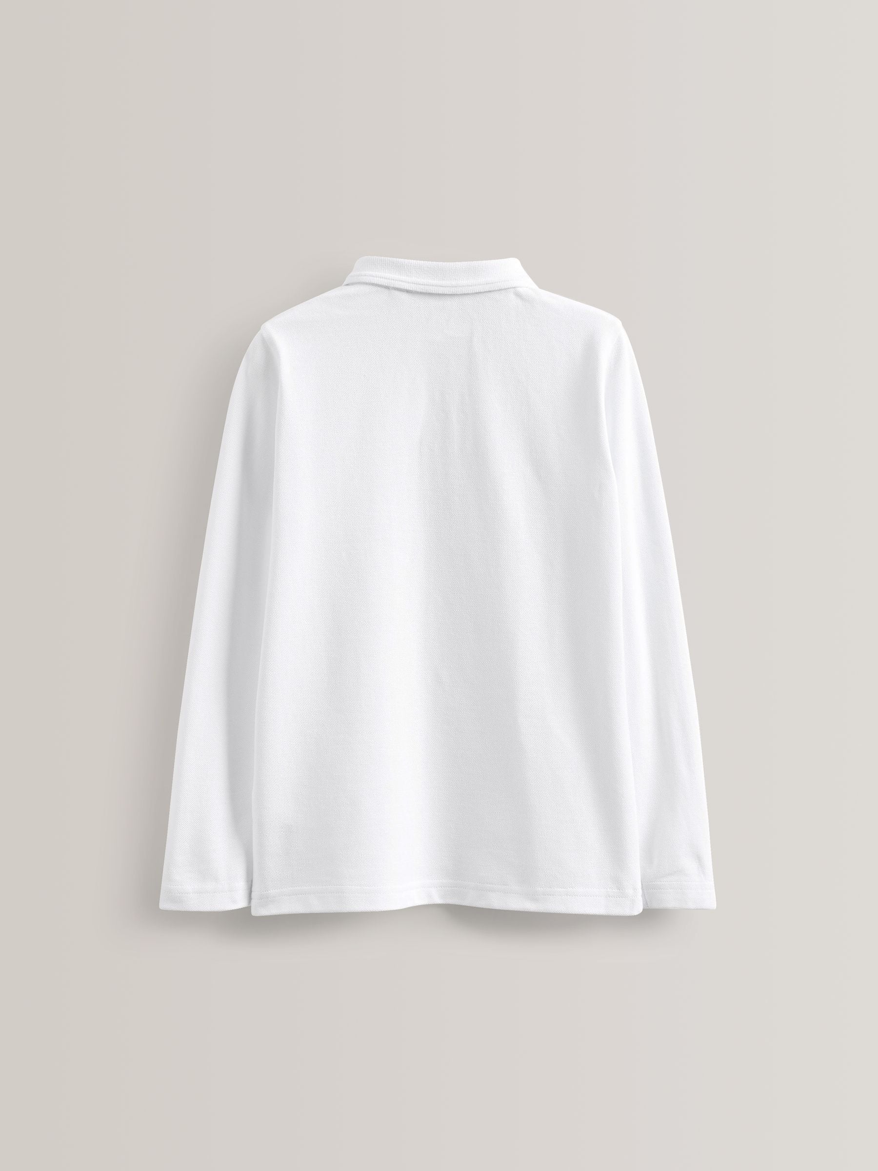 Dsiney Kidz - White Long Sleeve School Polo Shirts 5 Pack (3-16yrs) image 3