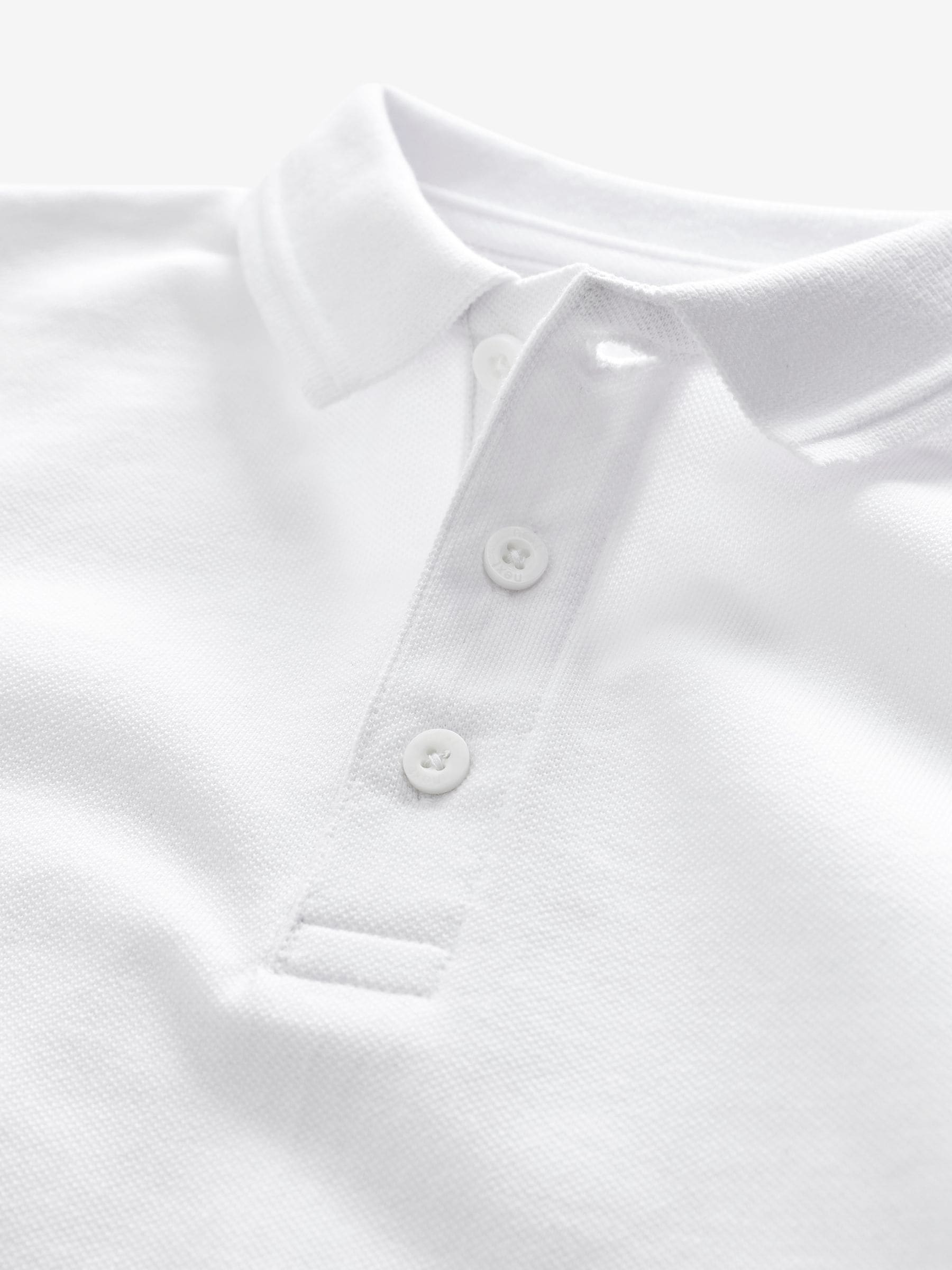 Dsiney Kidz - White Long Sleeve School Polo Shirts 5 Pack (3-16yrs) image 5