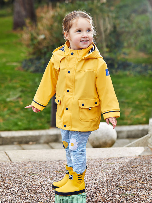 Dsiney Kidz - JoJo Maman Bébé Mustard Yellow Waterproof Fisherman's Jacket image 1