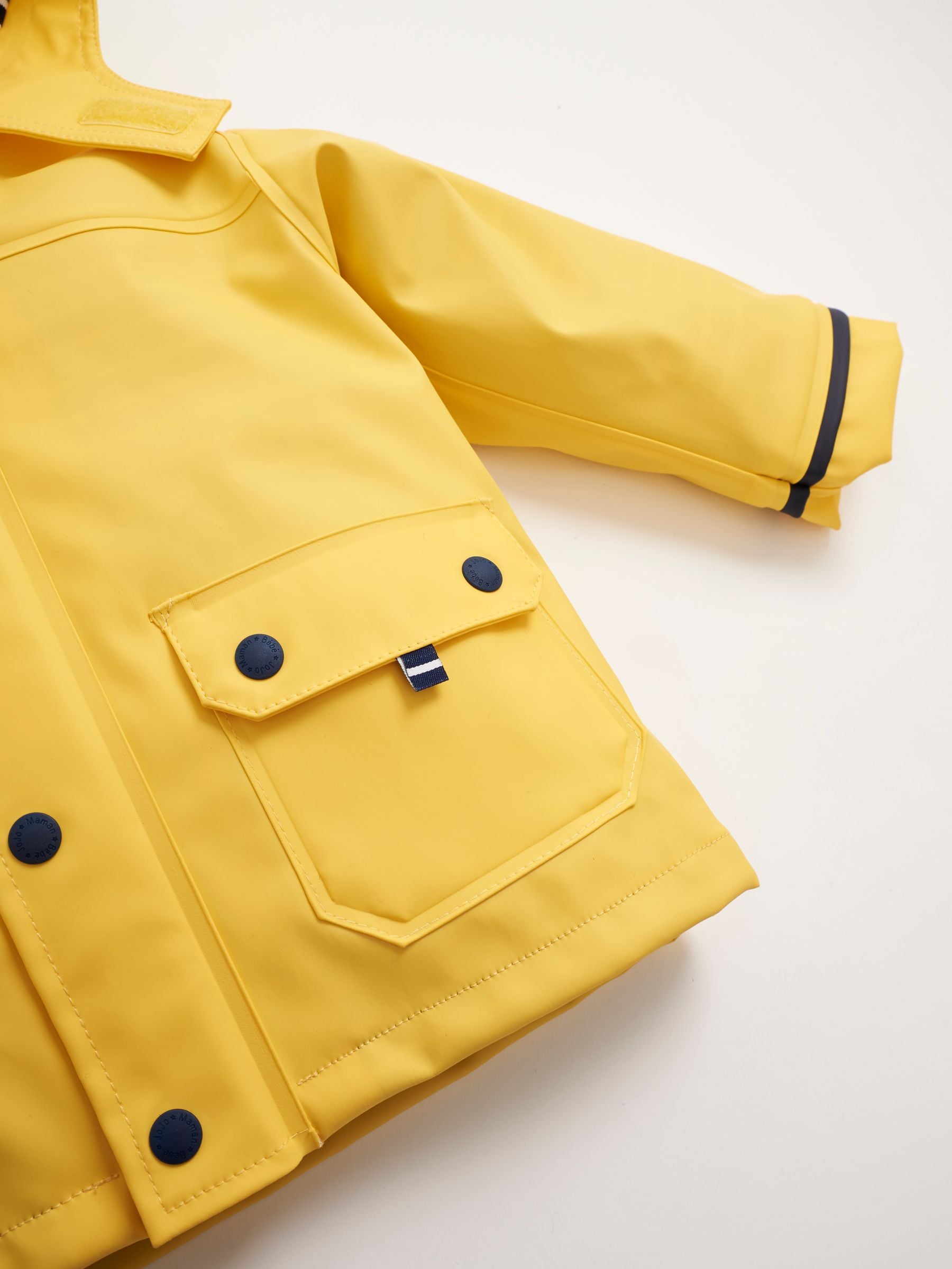 Dsiney Kidz - JoJo Maman Bébé Mustard Yellow Waterproof Fisherman's Jacket image 3