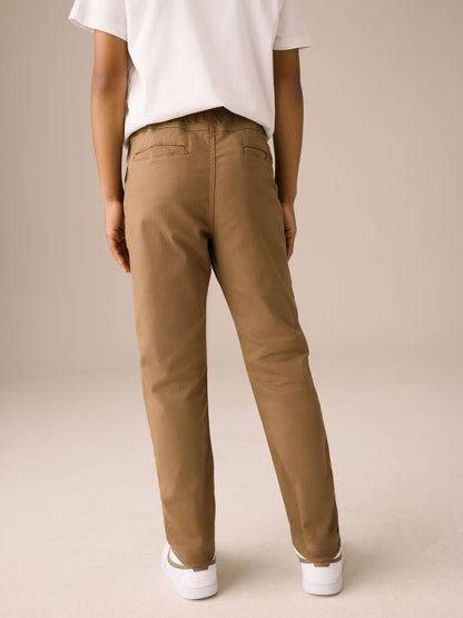 Dsiney Kidz - Tan Brown Regular Fit Rib Waist Pull-On Trousers (3-16yrs) image 3