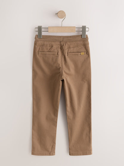 Dsiney Kidz - Tan Brown Regular Fit Rib Waist Pull-On Trousers (3-16yrs) image 6