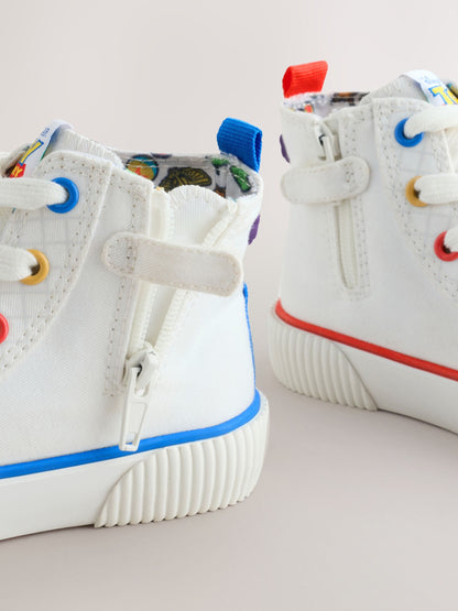 White Toy Story Lace up Hi-Top Trainers - image 6