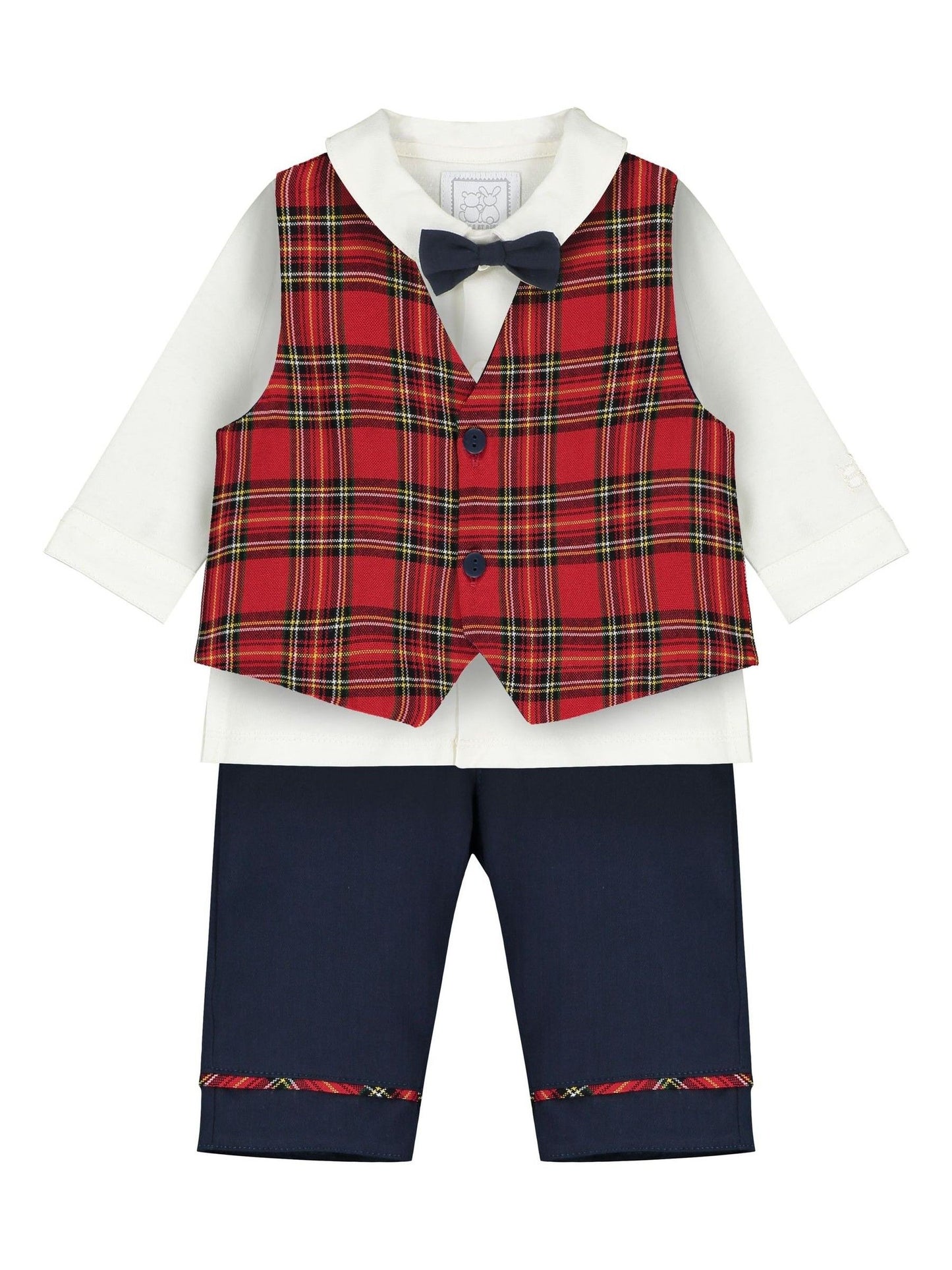 Emile Et Rose Blue Shirt Trousers And Waistcoat 100% Cotton Christmas Set image 2