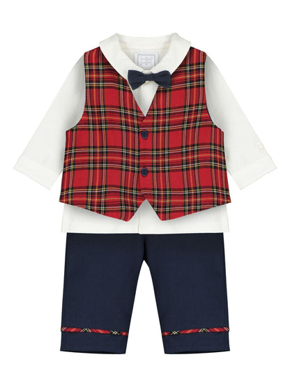 Emile Et Rose Blue Shirt Trousers And Waistcoat 100% Cotton Christmas Set image 2